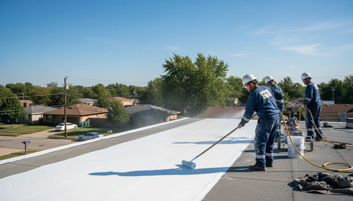 Commercial roof coating in Mansfield, AR near me